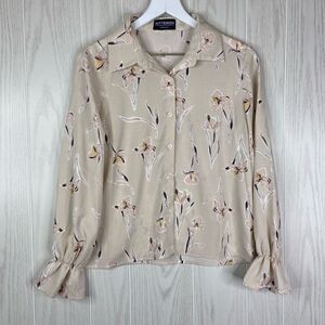 Kittenish Women's Multicolor Long Sleeve Floral Dreams Blouse Size XS